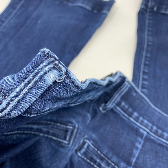 Women’s Express Blue Mid-rise Slim Flare Jeans Size 4R - Picture 7 of 8